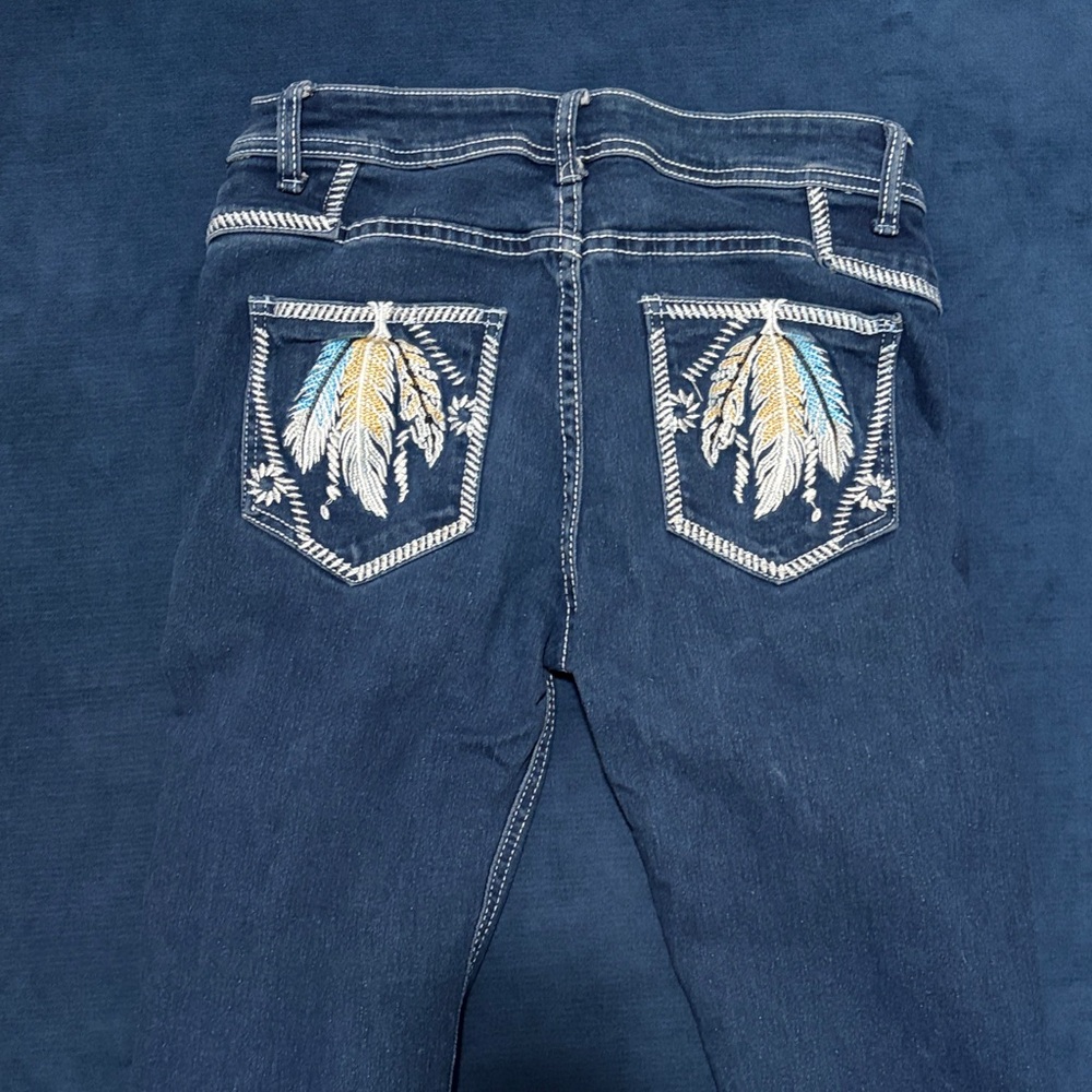 Bootcut Feather Pocket Women’s Blue Jeans